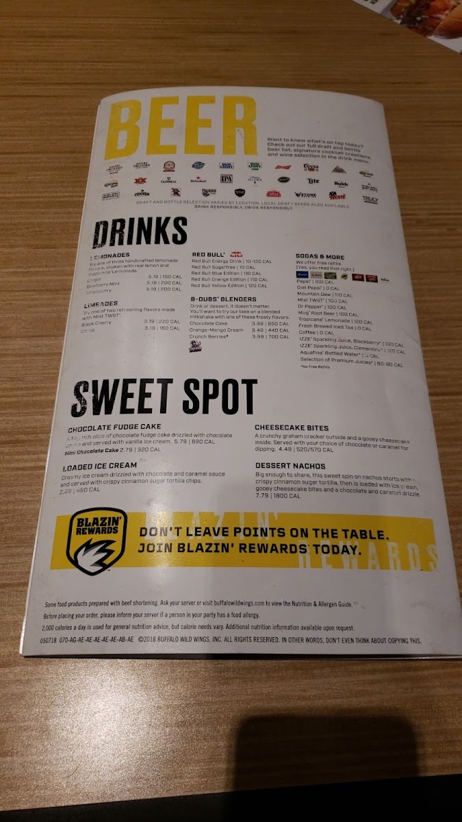 Buffalo Wild Wings Photo Menu 5