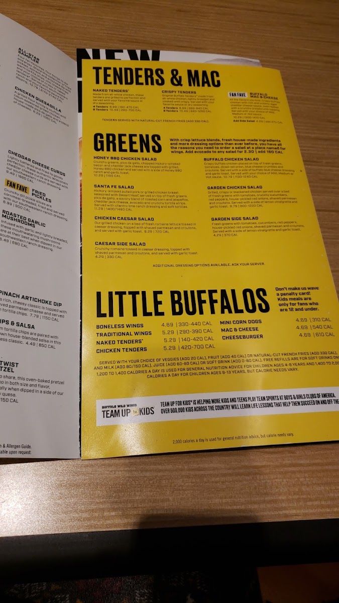 Buffalo Wild Wings Photo Menu 7