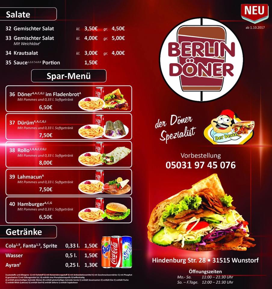 Berlin Döner Photo Menu 3