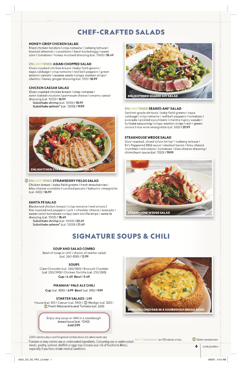 BJ's Restaurant & Brewhouse Photo Menu 4