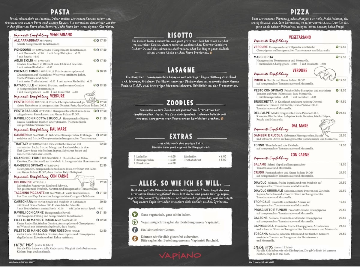 Vapiano Photo Menu 5