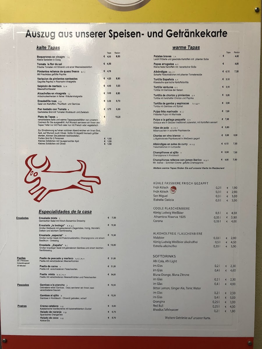 La Bodega Photo Menu 1