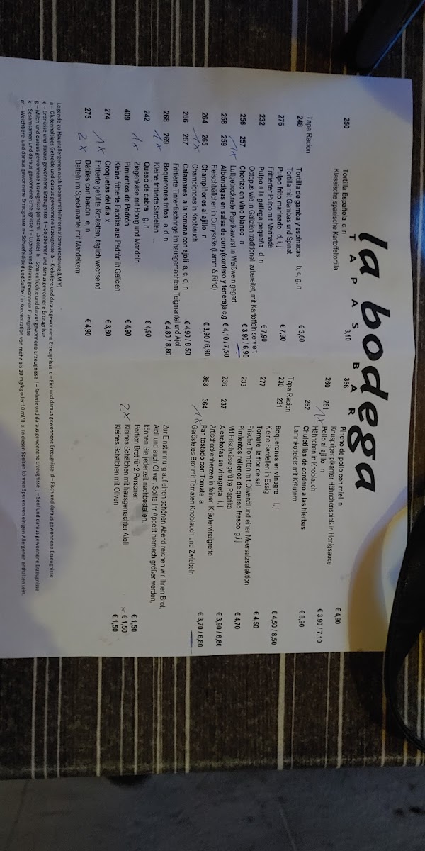 La Bodega Photo Menu 10