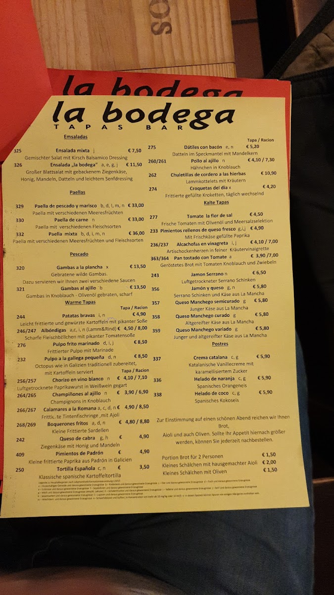 La Bodega Photo Menu 3