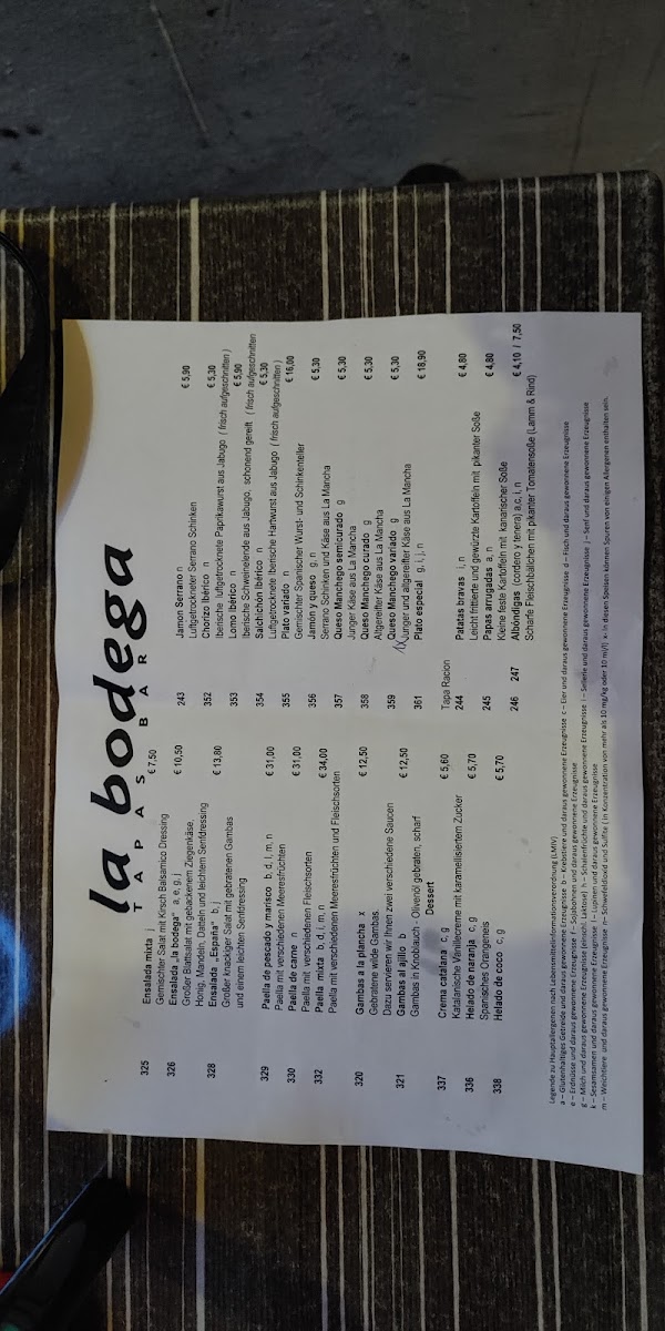 La Bodega Photo Menu 9