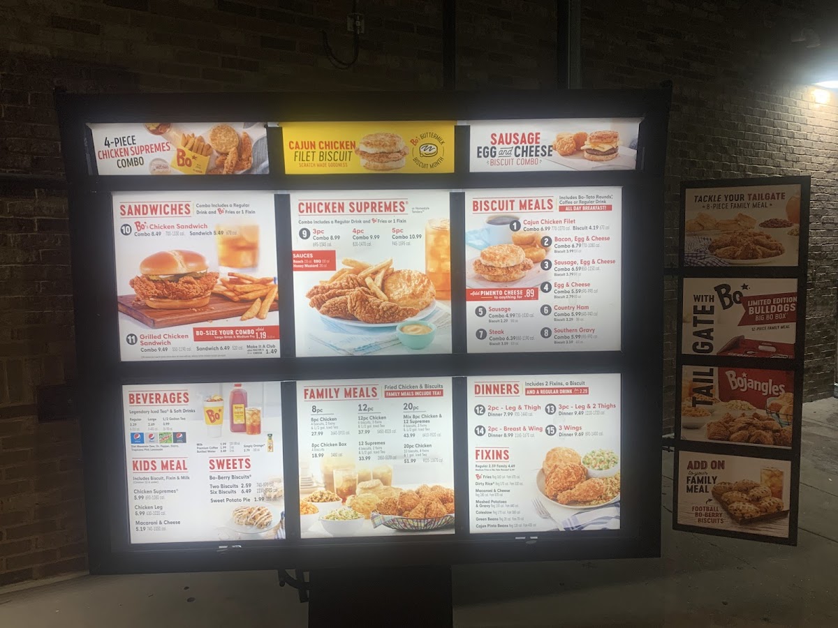 Bojangles Photo Menu 1