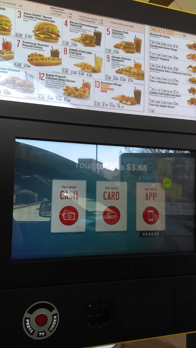 Sonic Drive-In Photo Menu 1