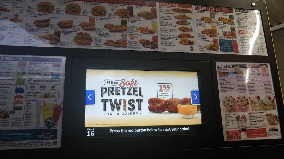 Sonic Drive-In Photo Menu 3