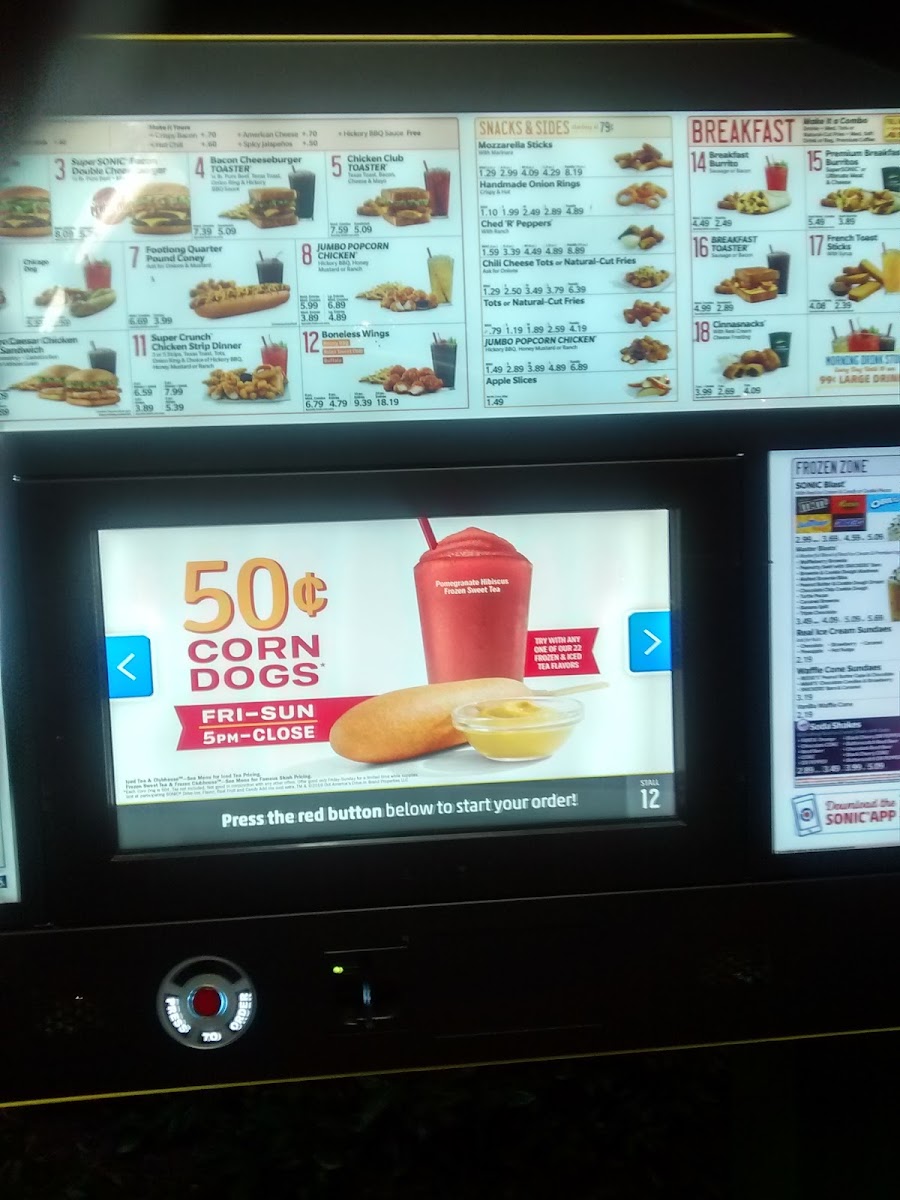 Sonic Drive-In Photo Menu 4