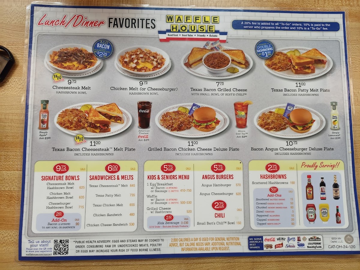 Waffle House Photo Menu 1