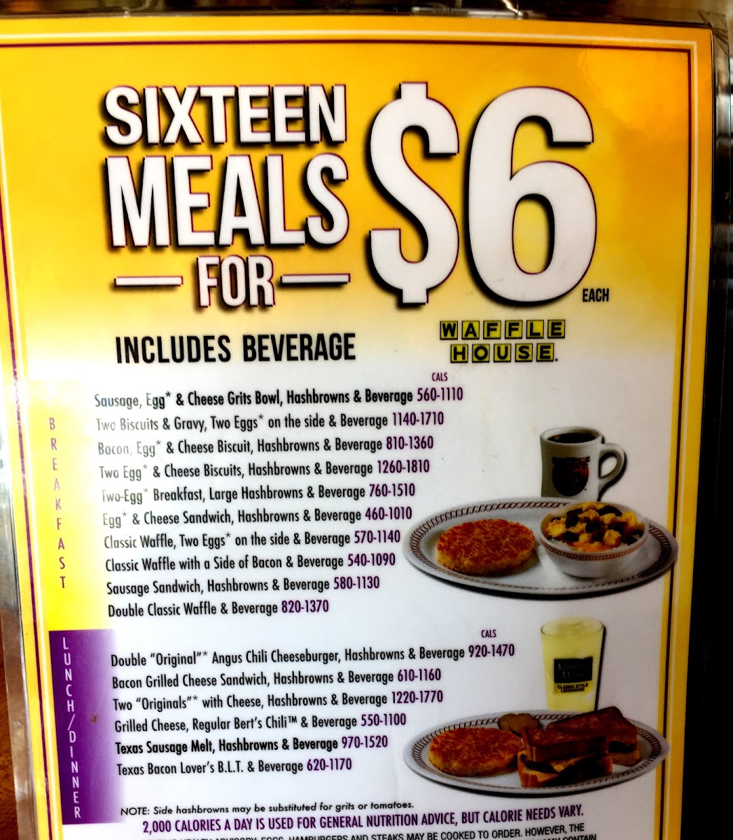 Waffle House Photo Menu 6