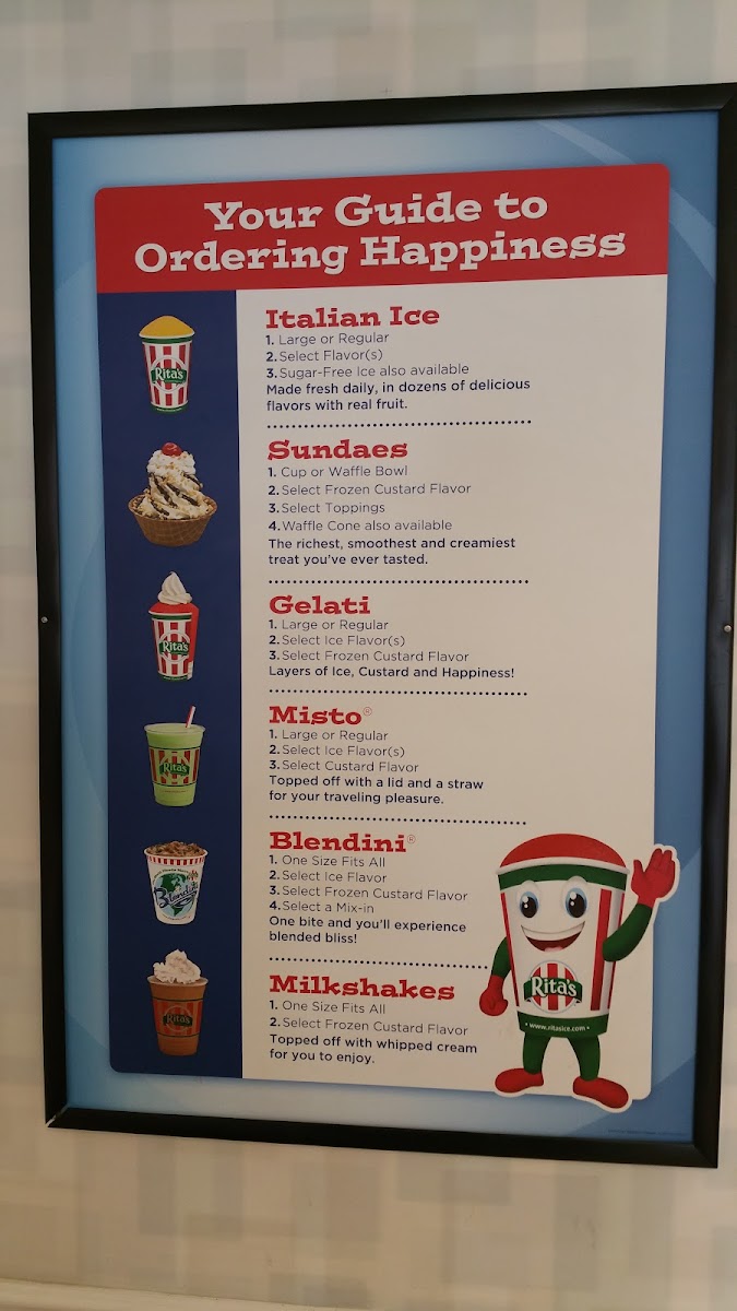Rita's Italian Ice & Frozen Custard Photo Menu 4