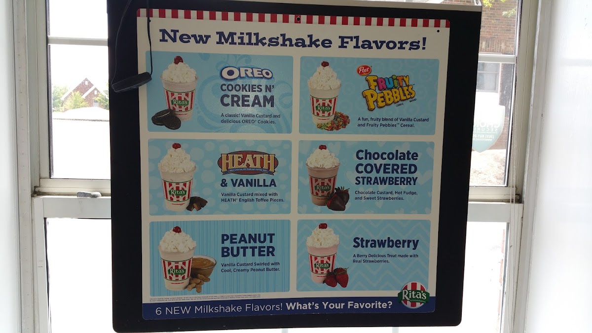 Rita's Italian Ice & Frozen Custard Photo Menu 5