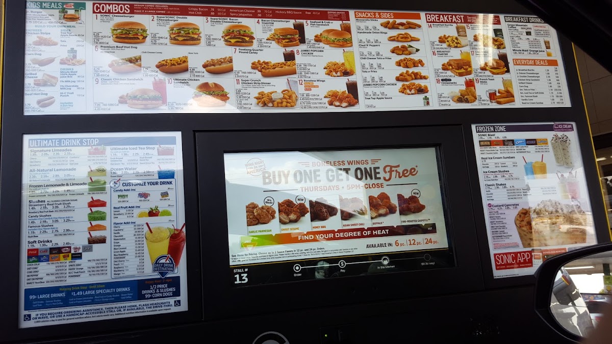 Sonic Drive-In Photo Menu 2