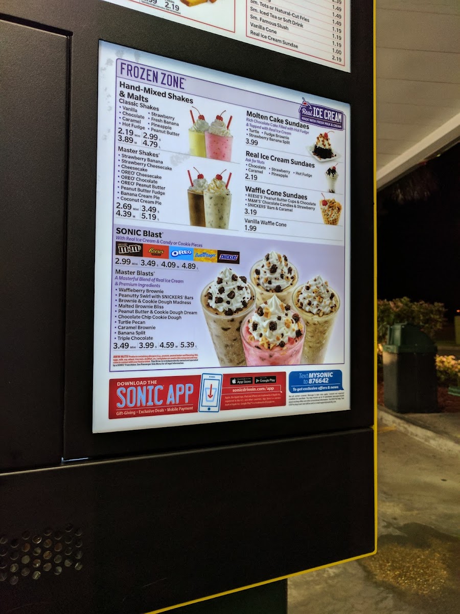 Sonic Drive-In Photo Menu 3