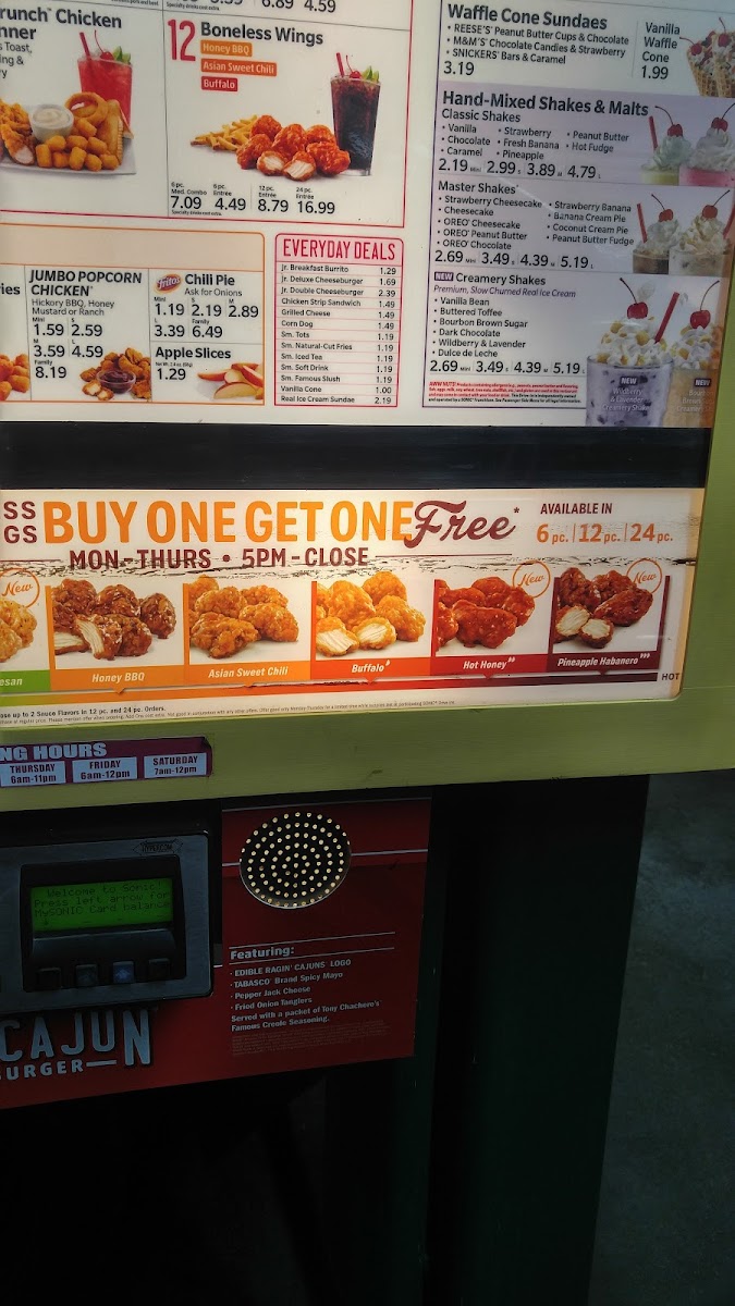 Sonic Drive-In Photo Menu 5