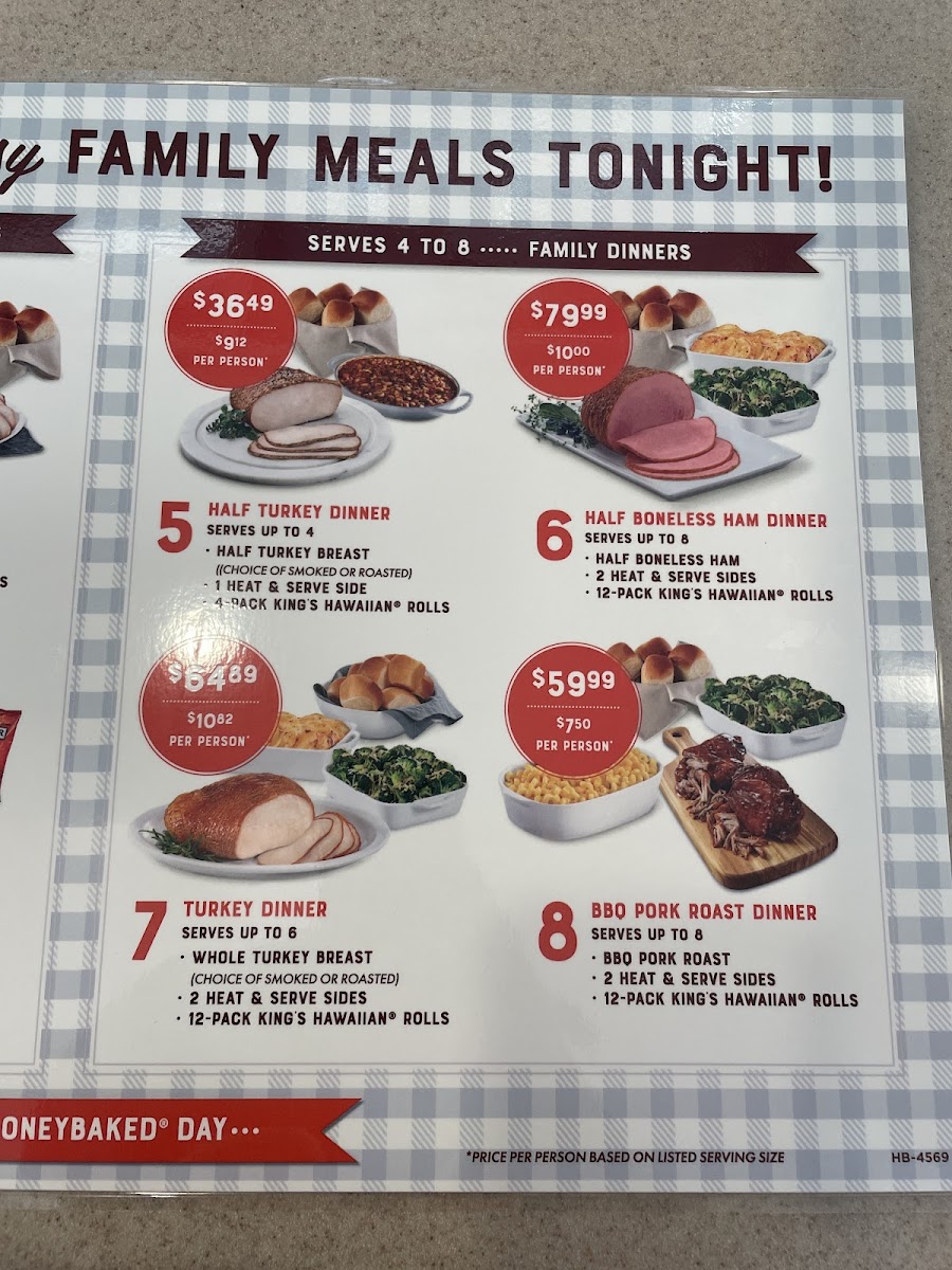 The Honey Baked Ham Company Photo Menu 1