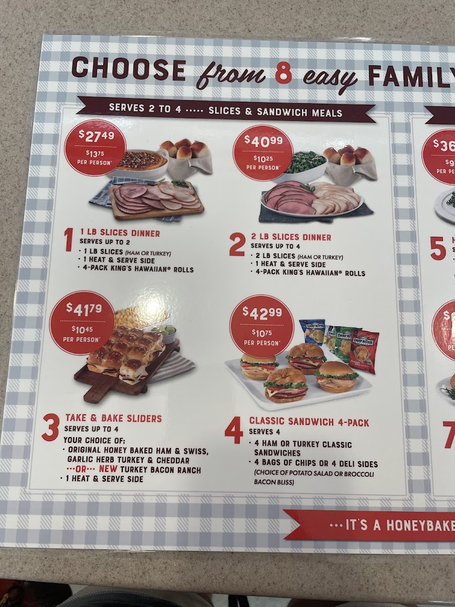 The Honey Baked Ham Company Photo Menu 2