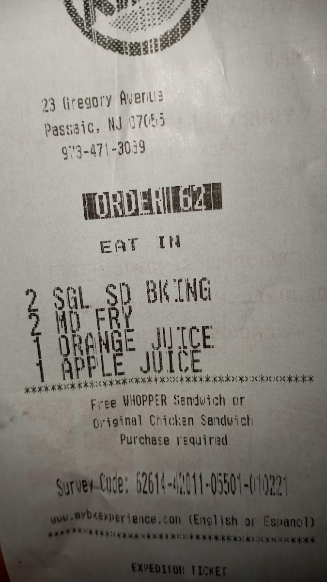 Burger King Photo Menu 6