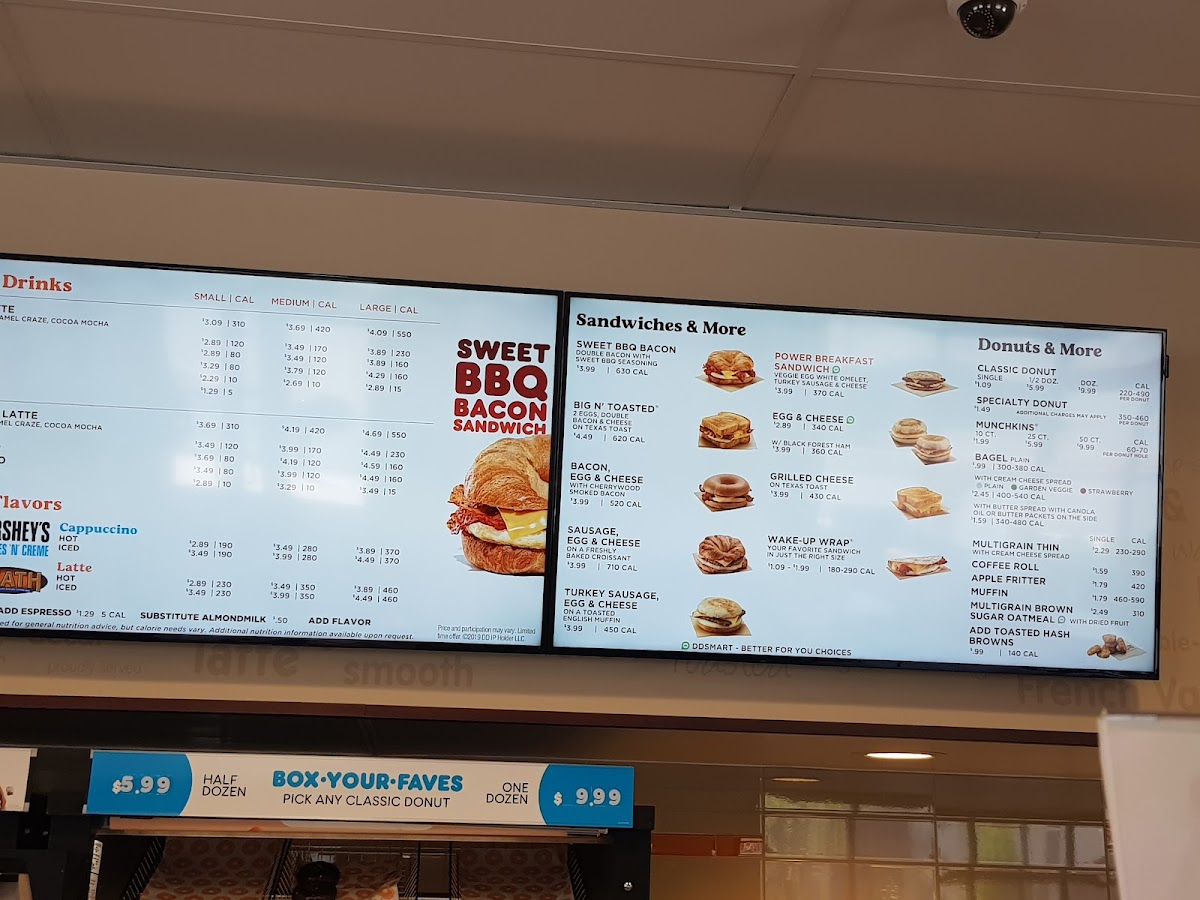 Dunkin' Photo Menu 1