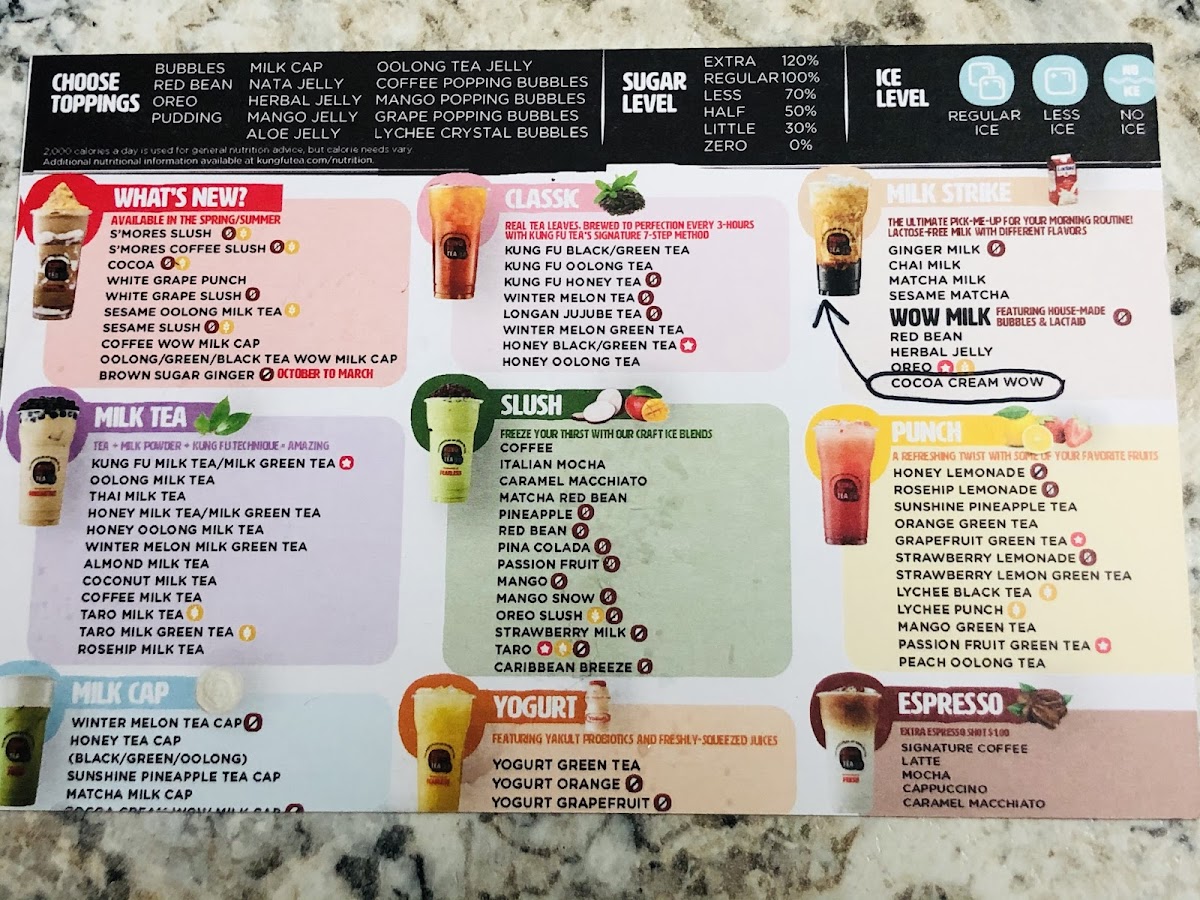Kung Fu Tea Photo Menu 2