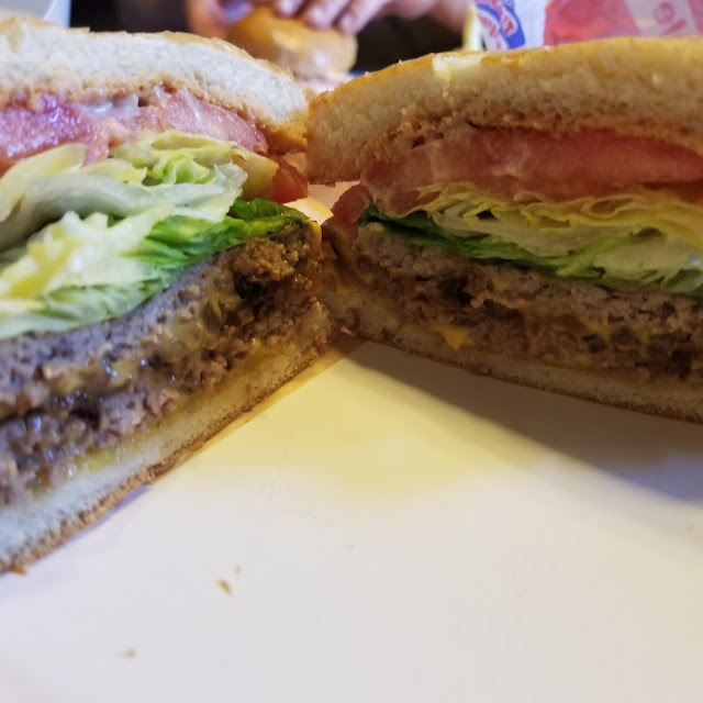 Double Cheeseburger with Grilled Onions