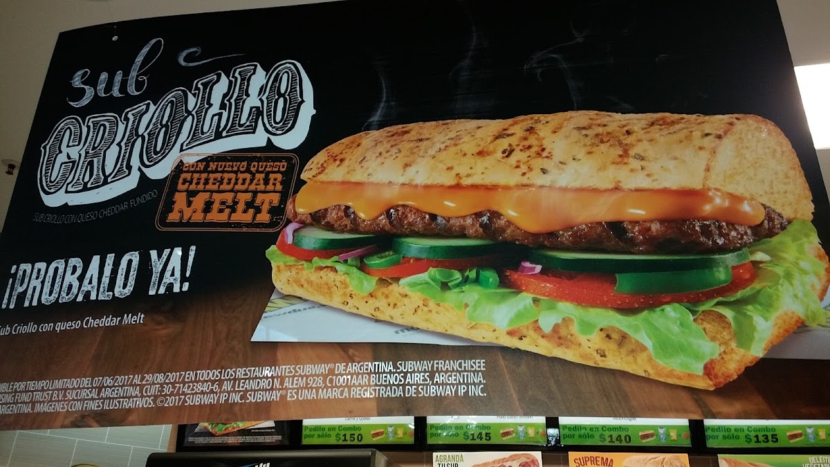Subway Photo Menu 2