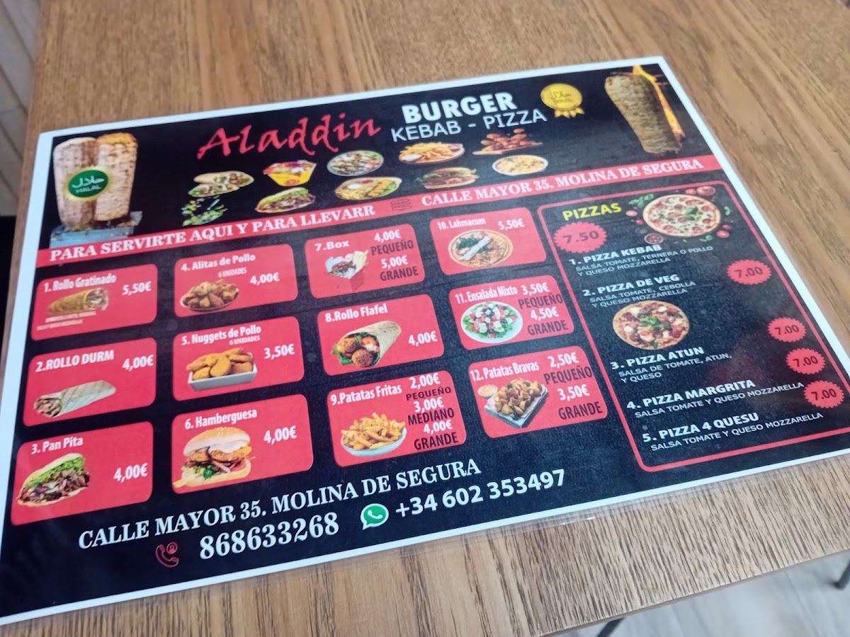 Aladdin Burger kebab Photo Menu 3
