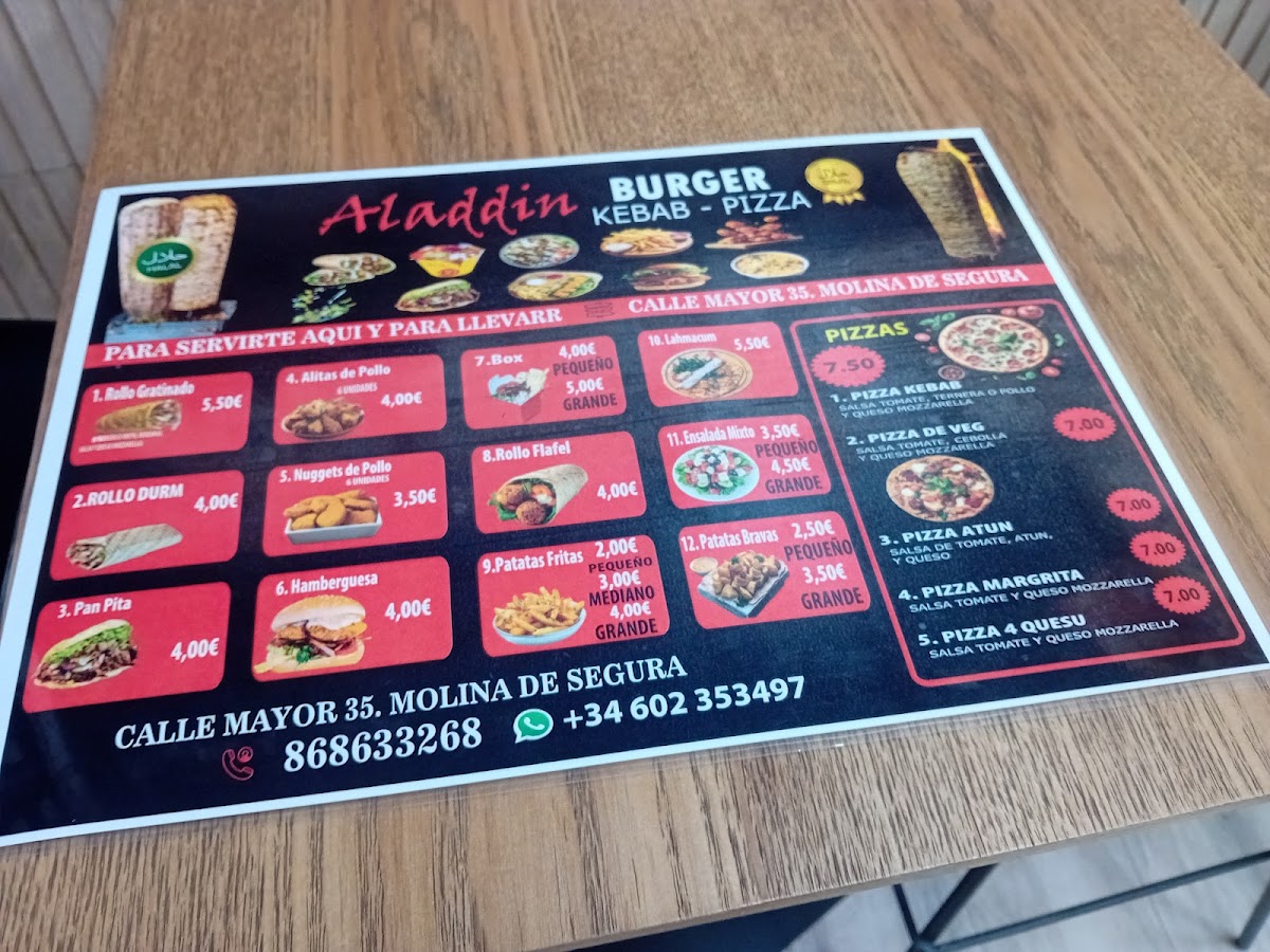 Aladdin Burger kebab Photo Menu 4