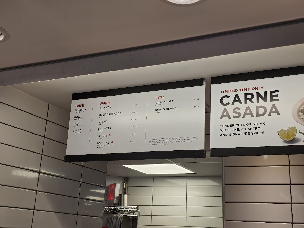 Chipotle Mexican Grill Photo Menu 1