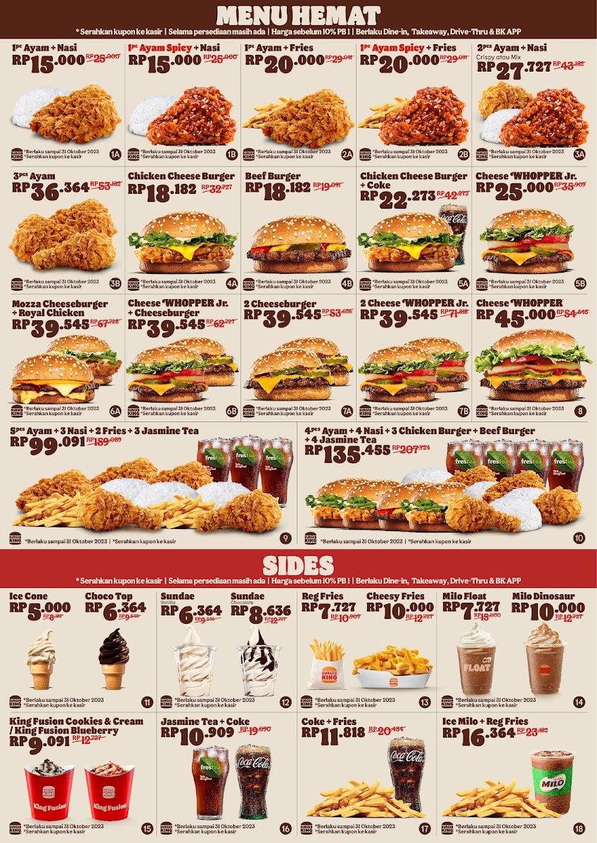 Burger King Supermal Karawaci Photo Menu 1