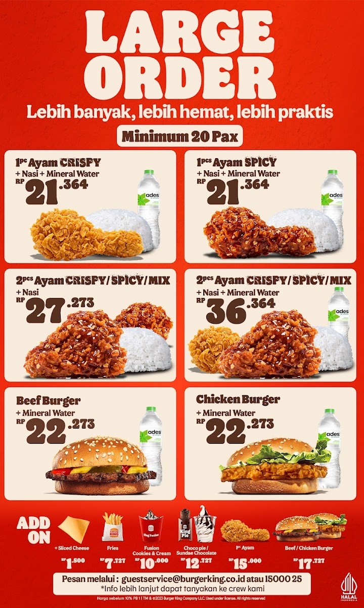 Burger King Supermal Karawaci Photo Menu 2