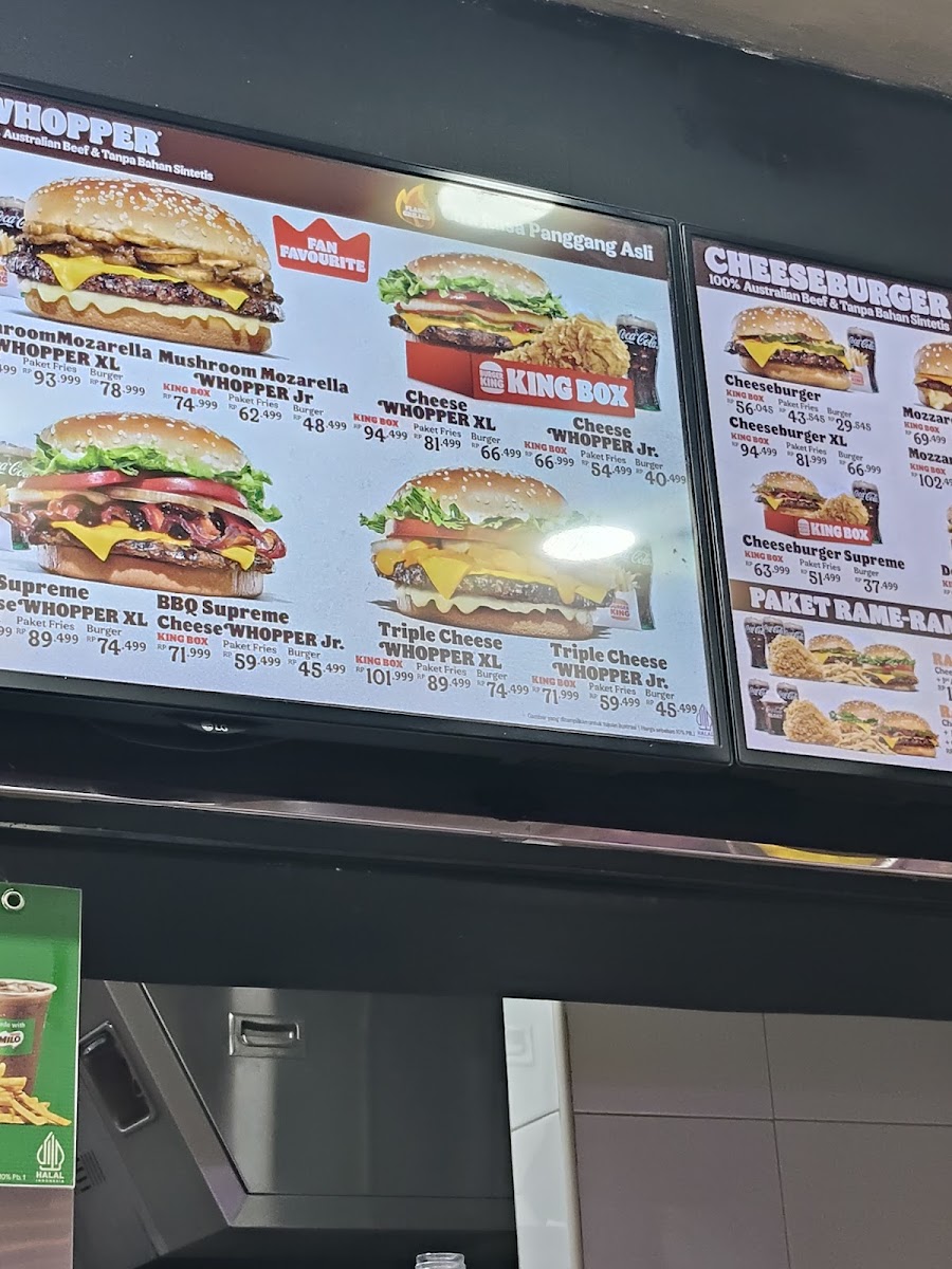 Burger King Supermal Karawaci Photo Menu 3