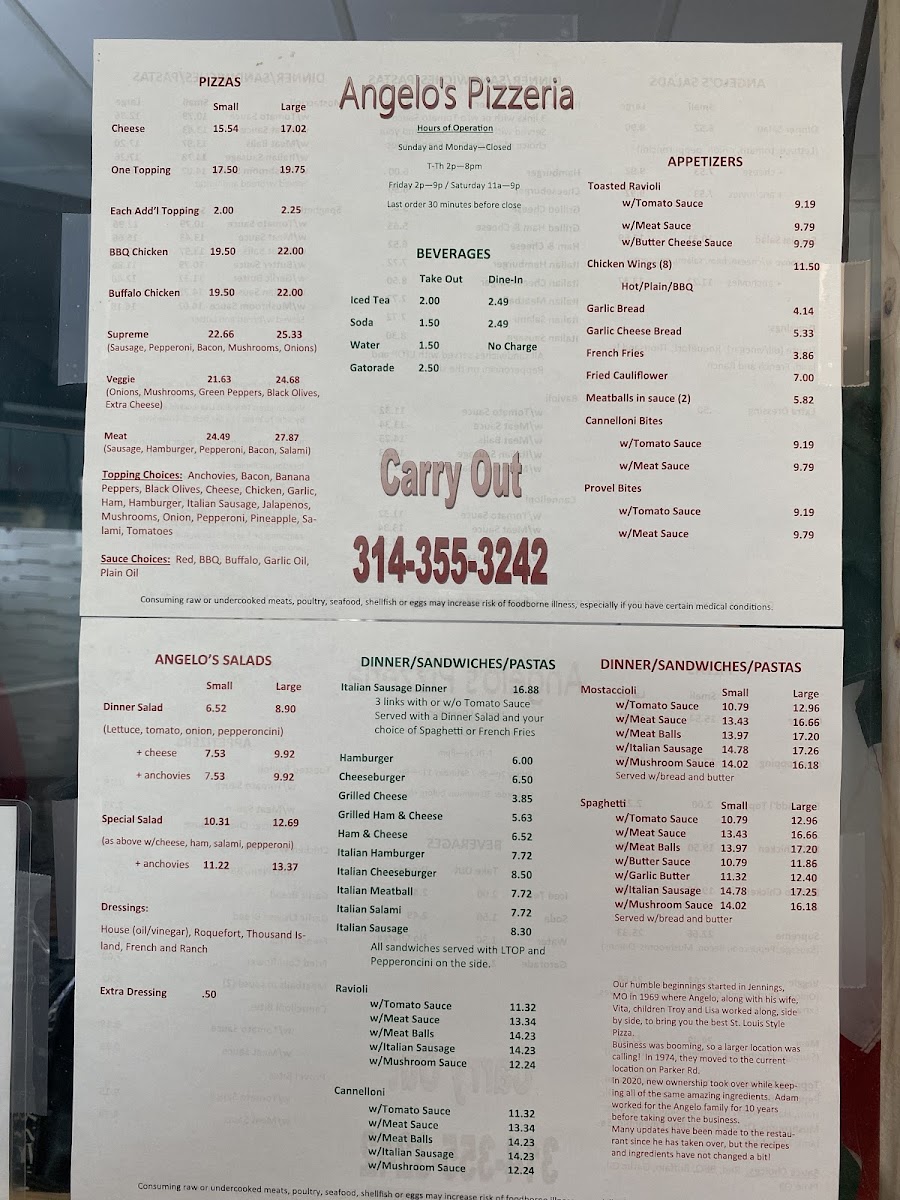 Angelo's Pizzeria Photo Menu 3
