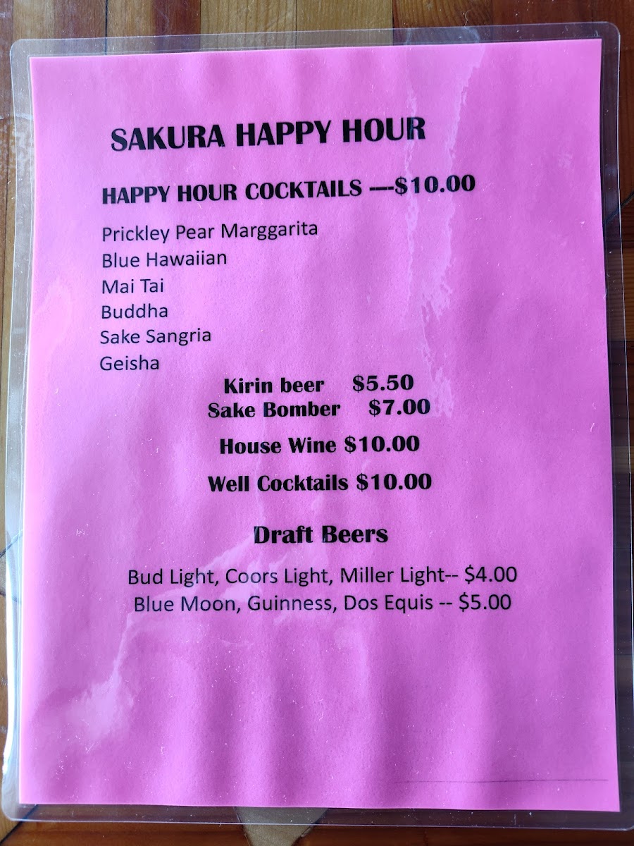 Sakura Teppan Steak & Sushi Photo Menu 4
