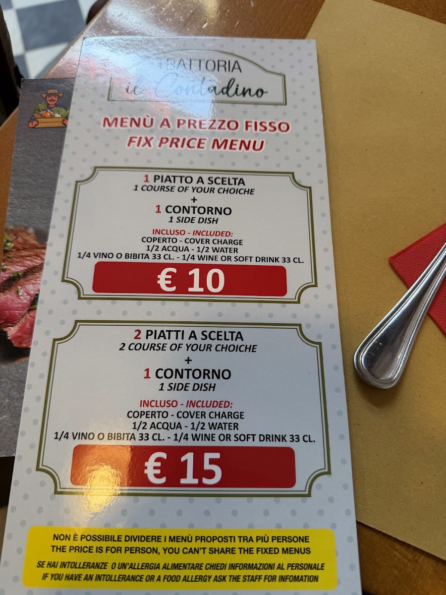 Trattoria Il Contadino Photo Menu 2