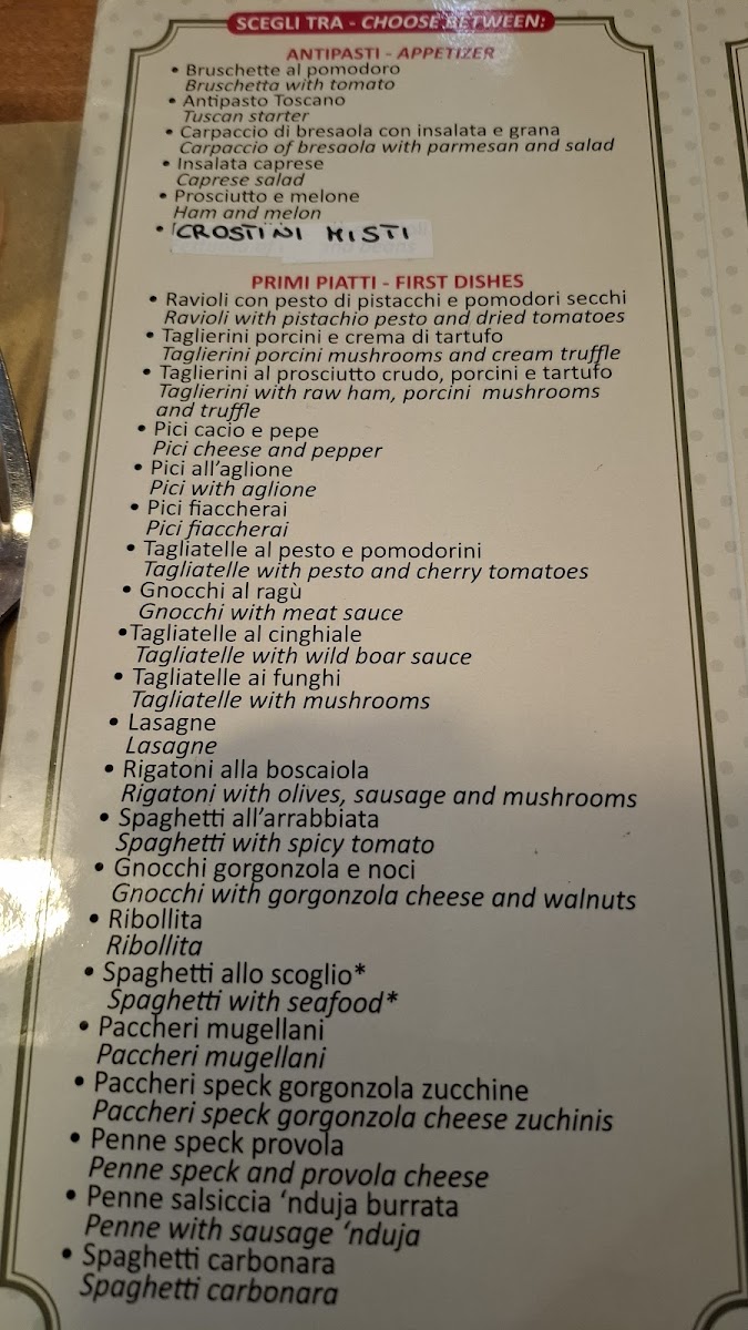 Trattoria Il Contadino Photo Menu 3