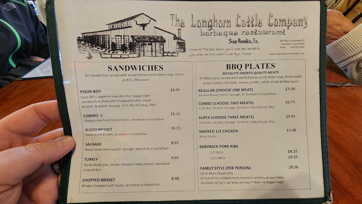 Longhorn Cattle Company Photo Menu 6