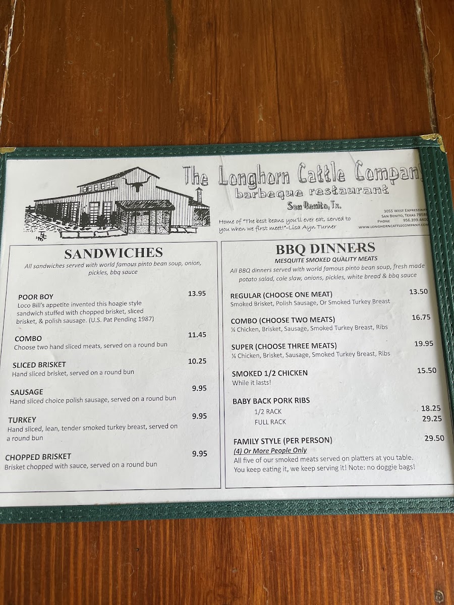 Longhorn Cattle Company Photo Menu 8