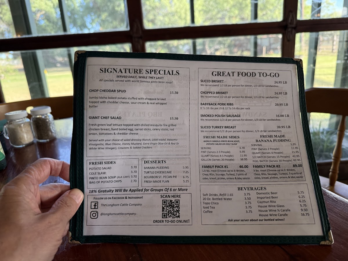 Longhorn Cattle Company Photo Menu 9
