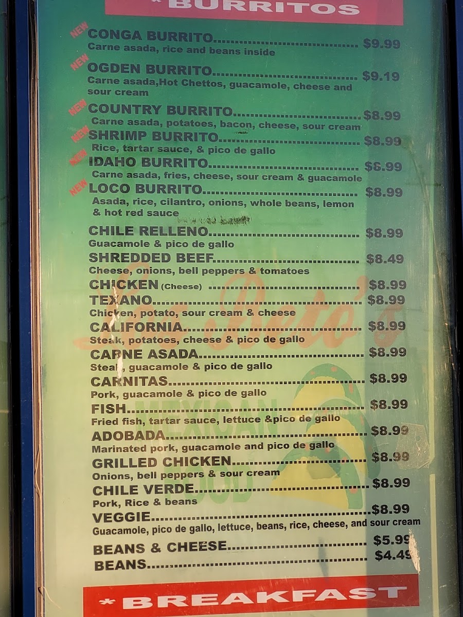 Los Beto's Mexican Food Photo Menu 6