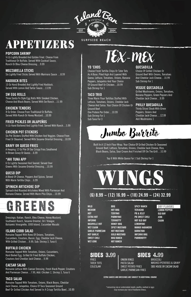Island Bar & Grill Photo Menu 1