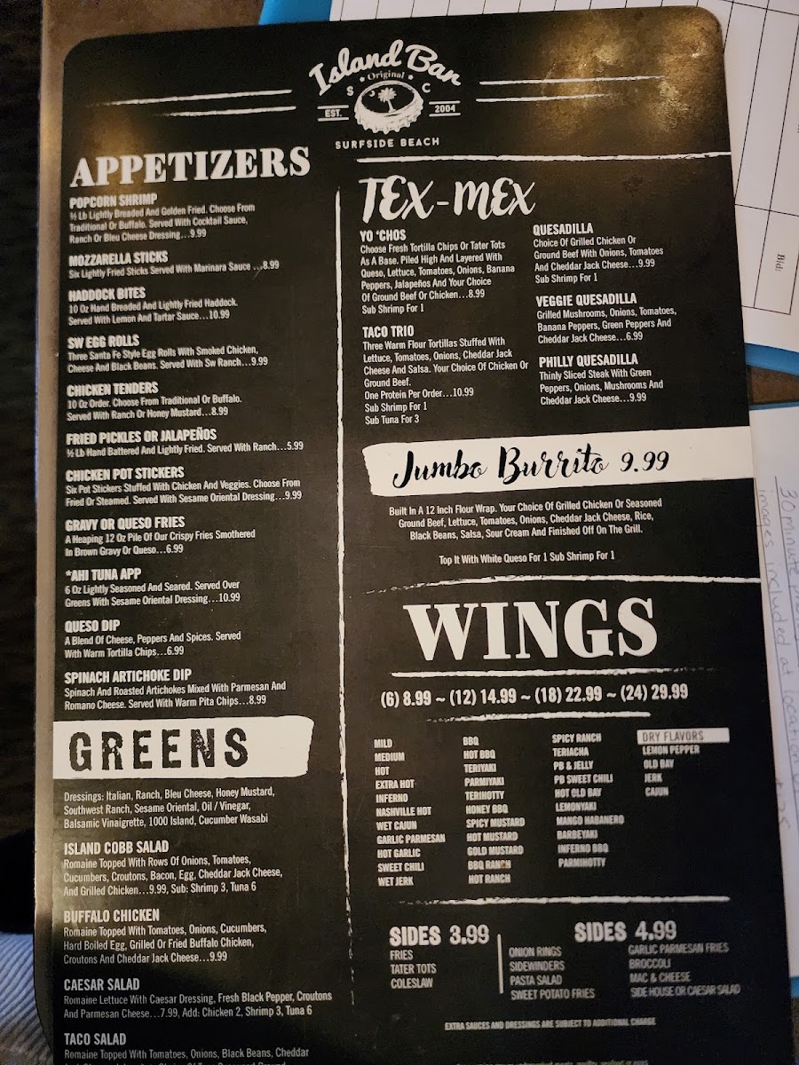 Island Bar & Grill Photo Menu 3