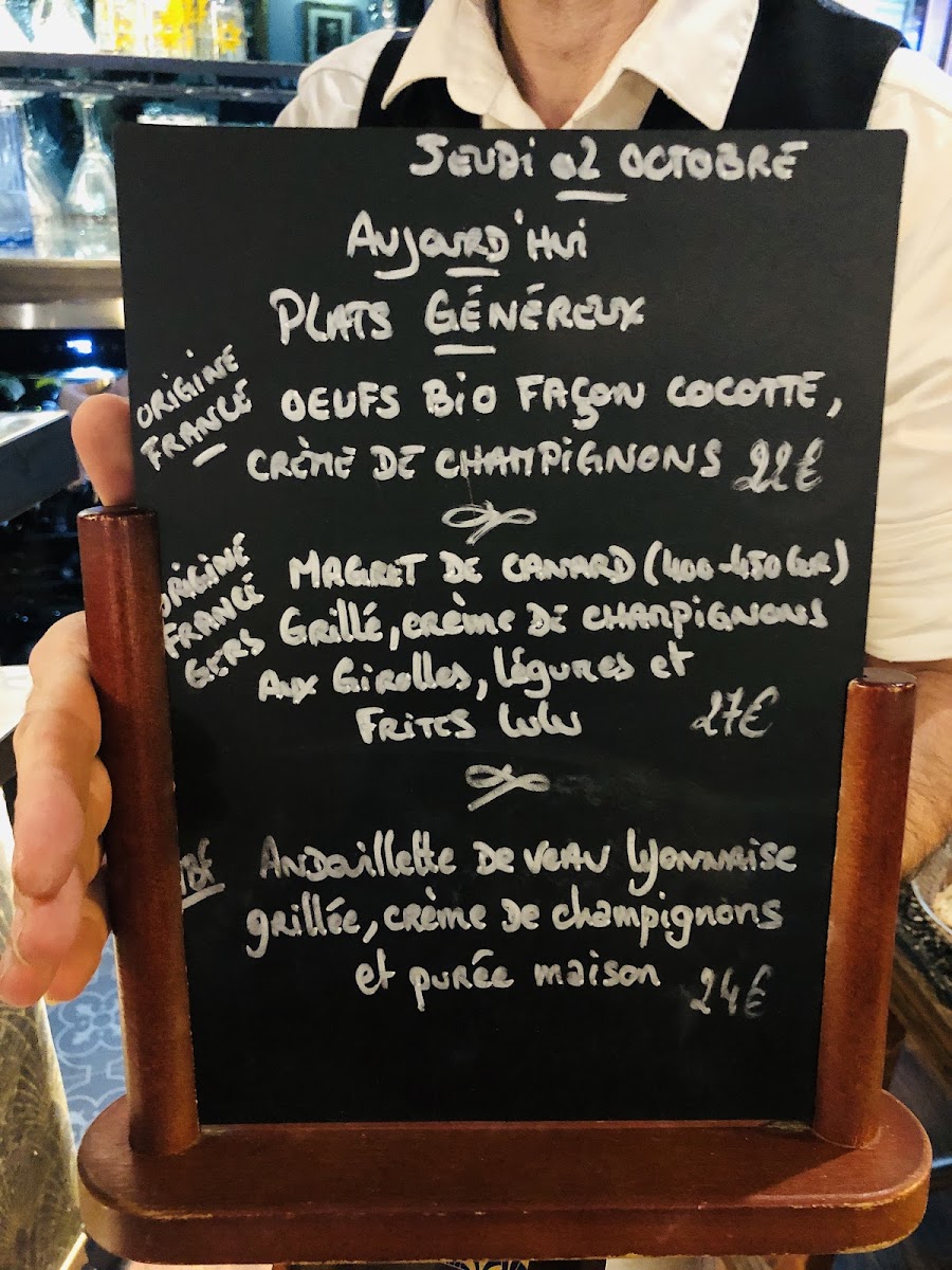 Chez Lulu Photo Menu 1