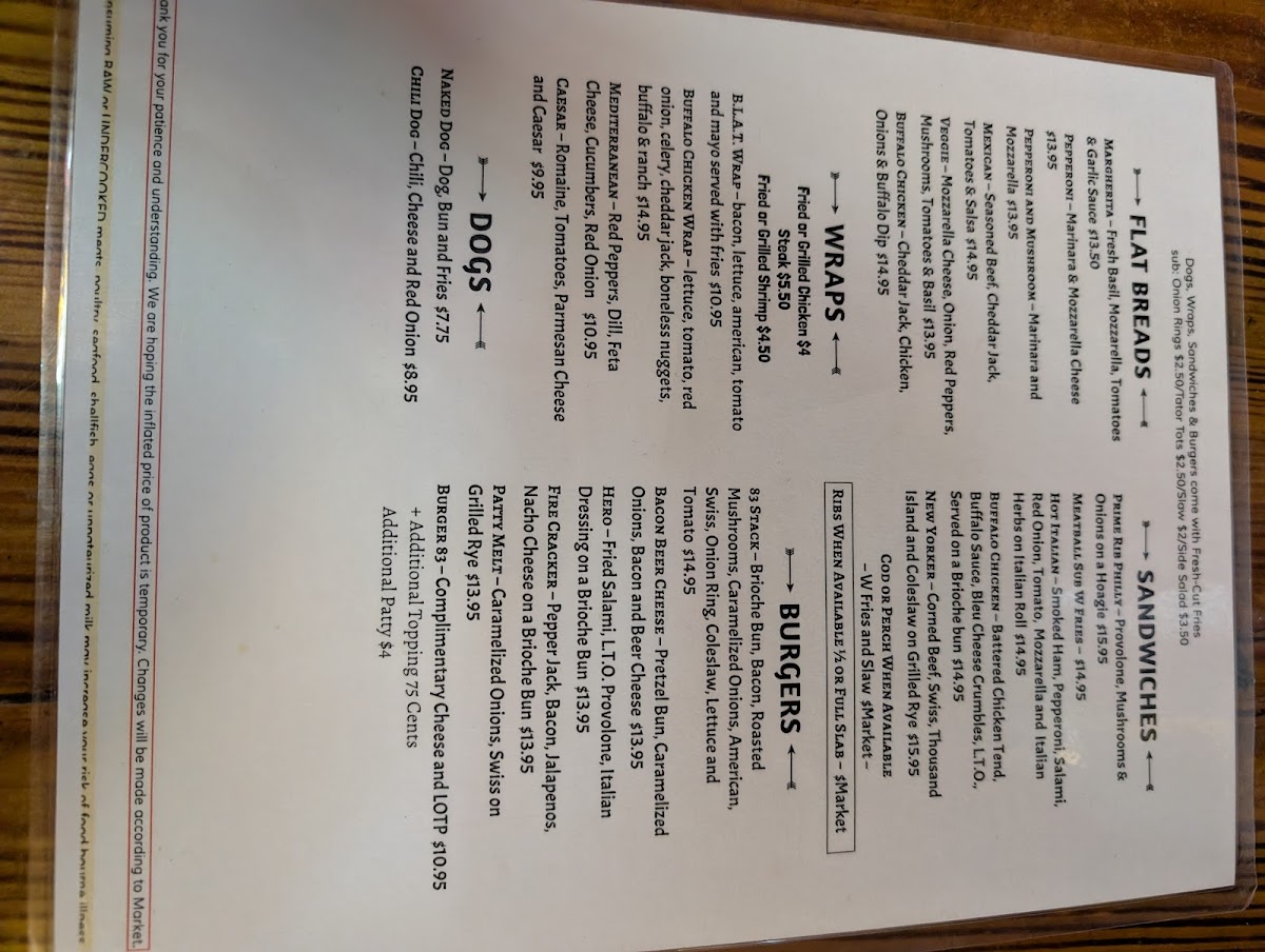 83 & Chestnut Pub and Eatery - North Ridgeville, OH Photo Menu 7