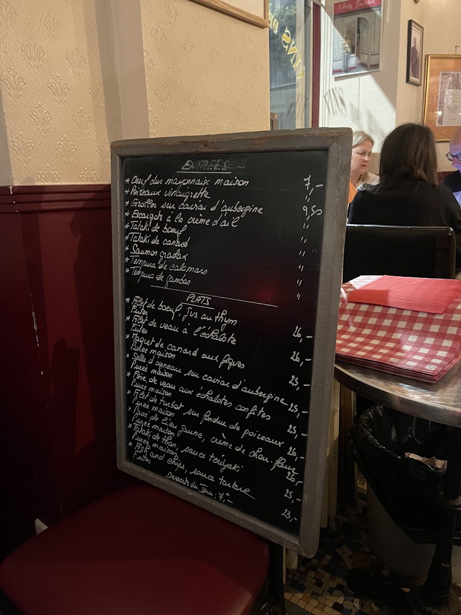 Chez Pradel Photo Menu 1