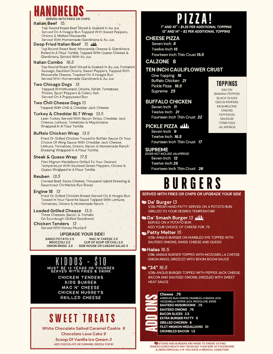Windy City Grille Photo Menu 2