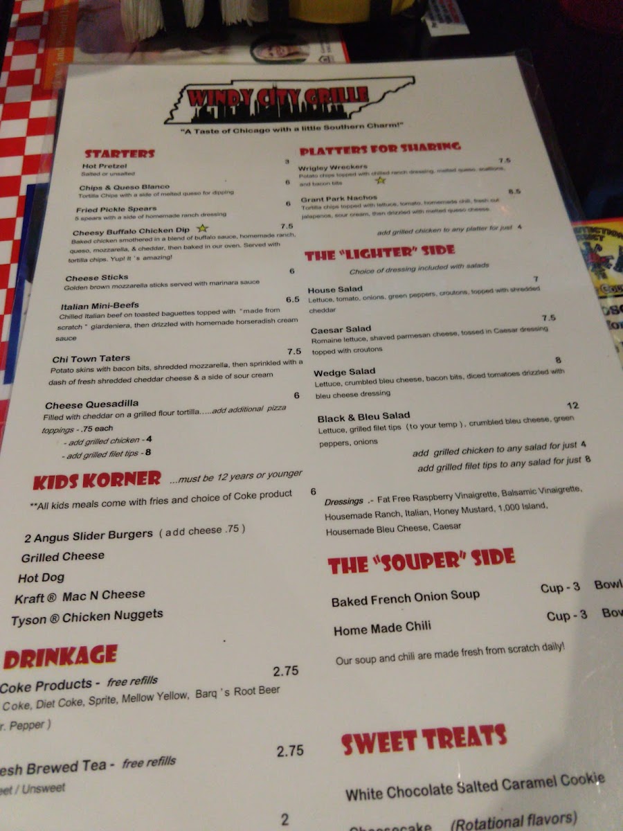 Windy City Grille Photo Menu 4