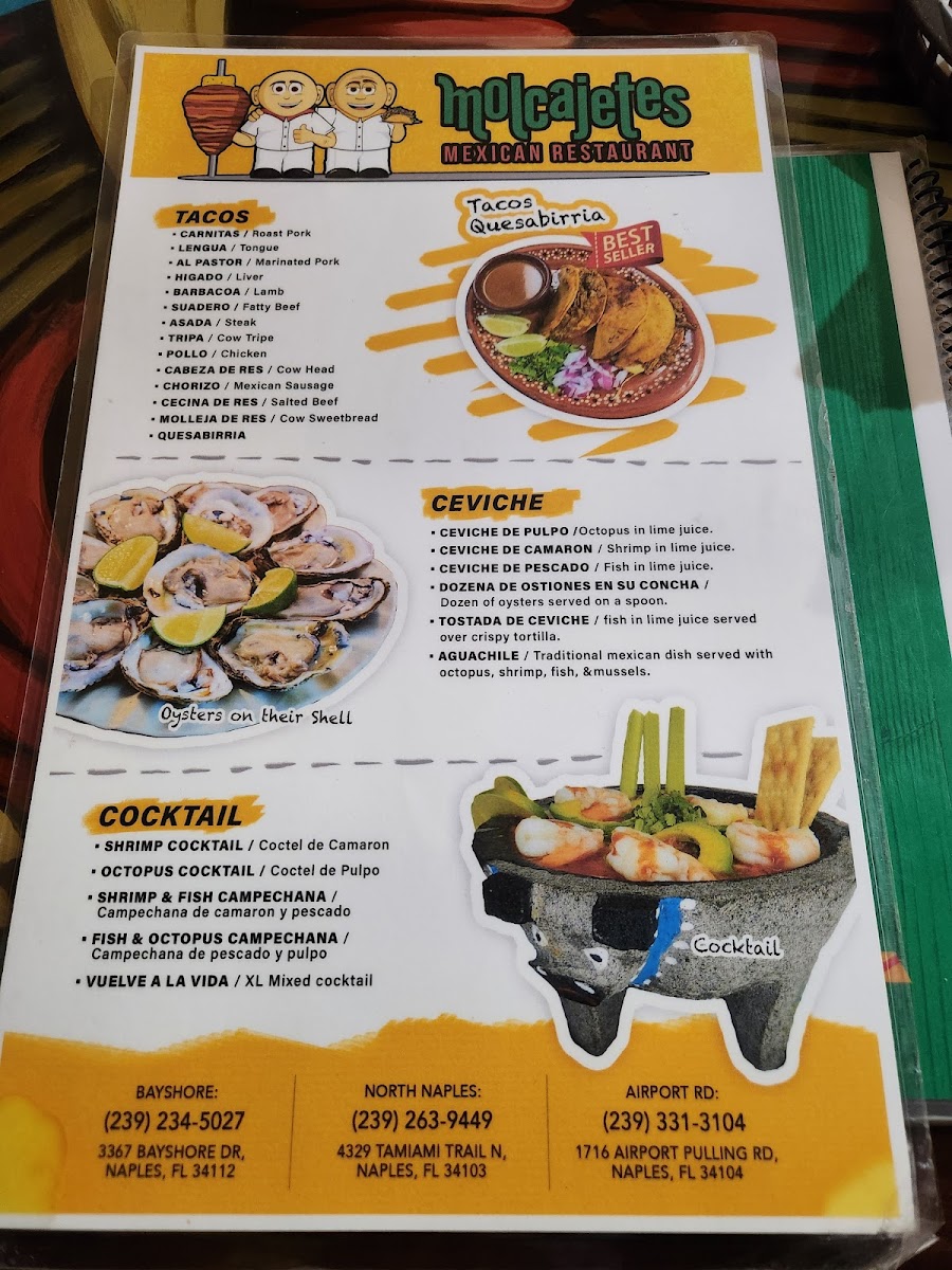 Los Molcajetes Photo Menu 1