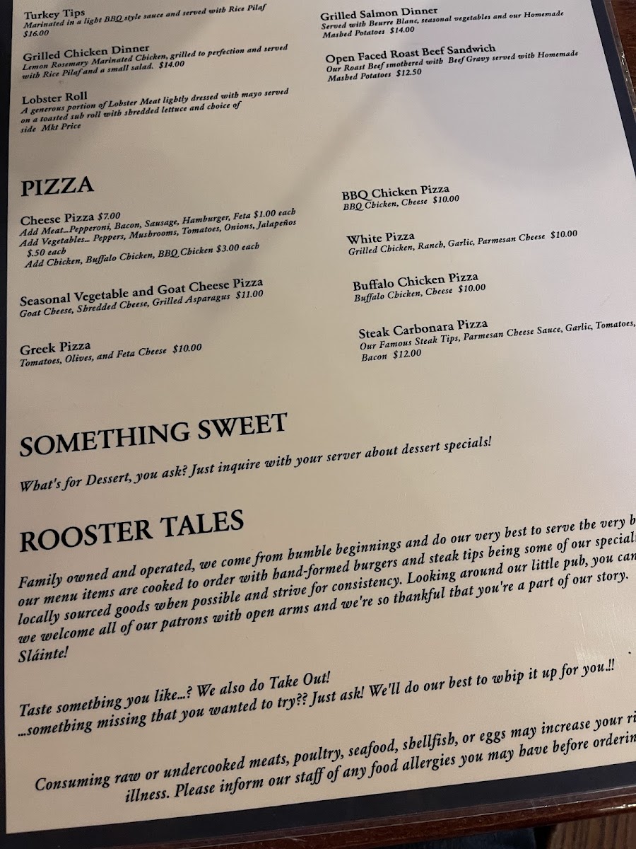 Red Rooster Bar and Grill Photo Menu 10